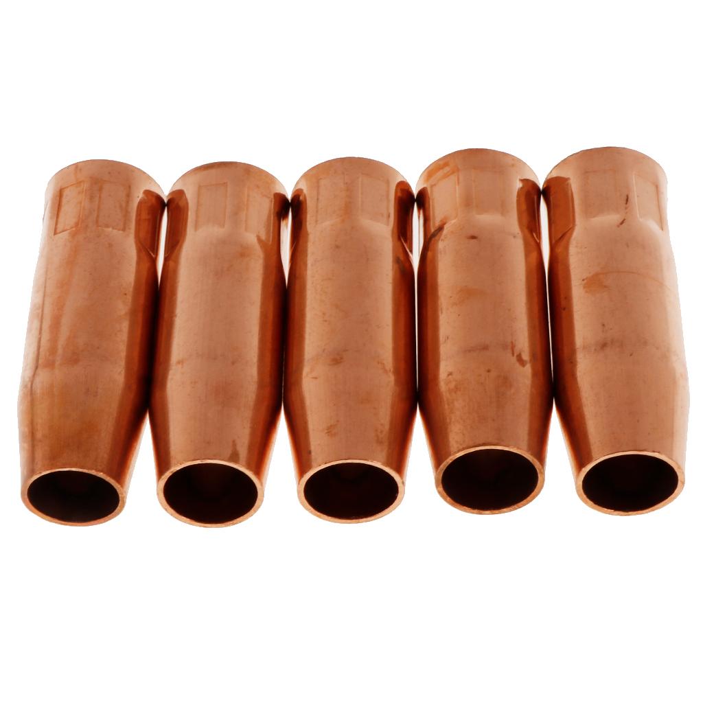 5 Piece 15AK MIG/MAG Welding Torch Contact Tip Gas Nozzle Copper 1.0