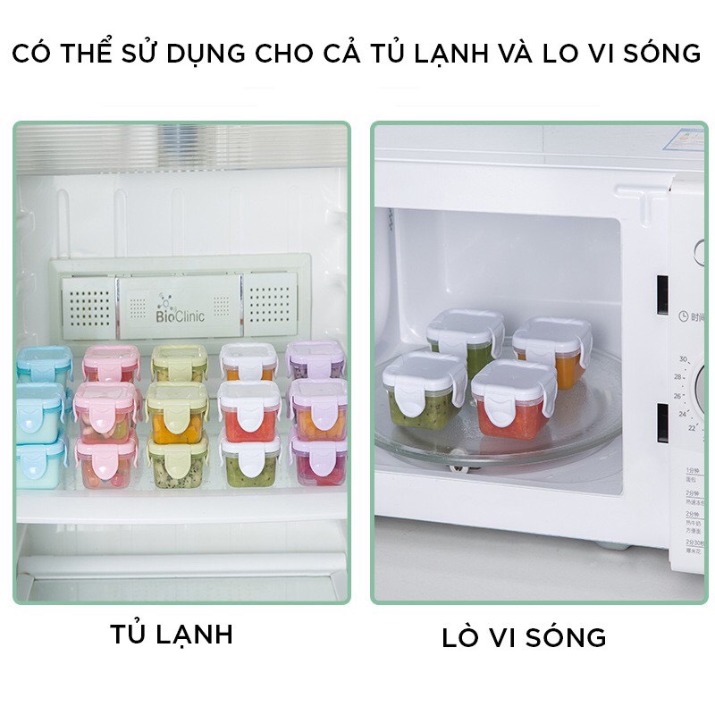 COMBO 4 HỘP TRỮ ĐÔNG ĂN DẶM CÓ NẮP CAO CẤP SỬ DỤNG ĐƯỢC TRONG LÒ VI SÓNG