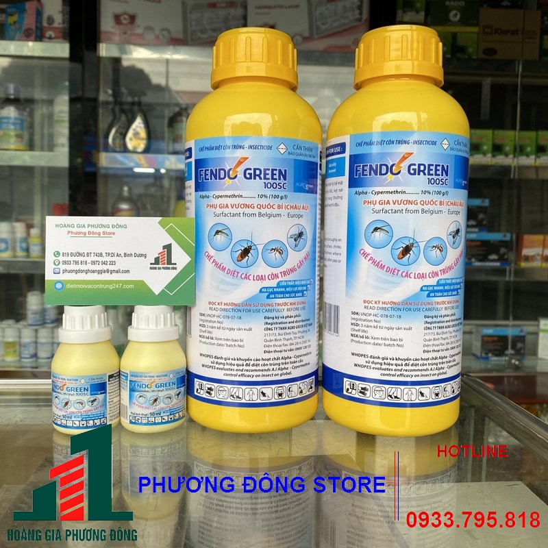 Thuốc diệt muỗi và côn trùng FENDO GREEN 10SC_ CHAI  50ML