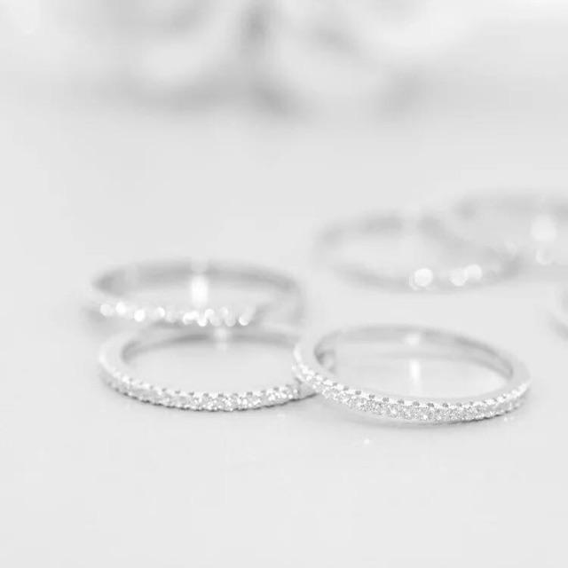 Nhẫn bạc 925 CAO CẤP 1 hàng đính đá lấp lánh đơn giản dễ phối dành cho nữ - Twinkle Silver