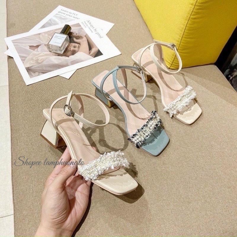 Giày sandal cao gót nữ 4p GNS4p