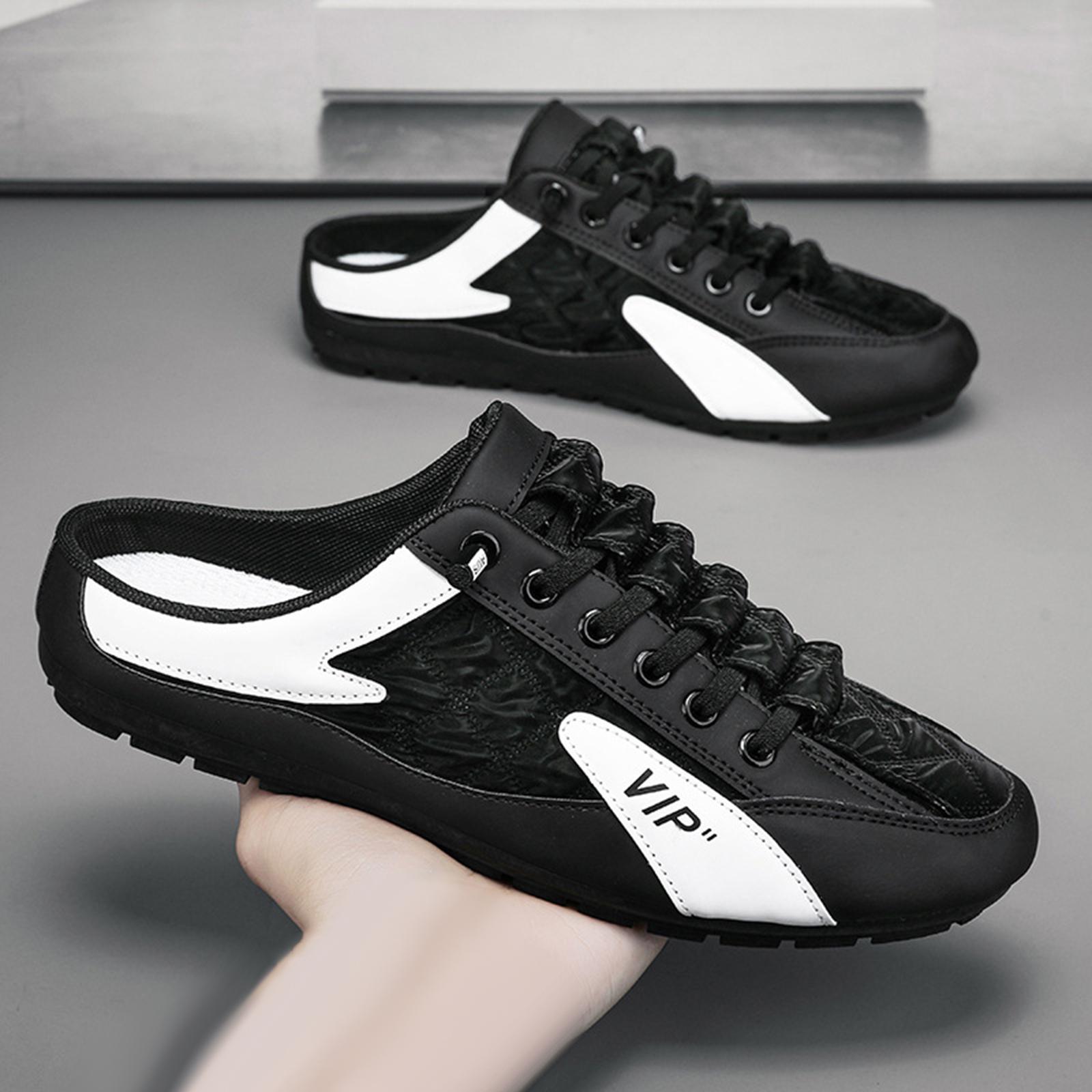 Men Slip on Mule Sneakers Casual Sports Shoes Loafers for Hiker Outdoor Teen