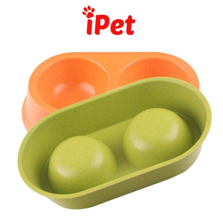 Bát Đôi Ăn Uống Cho Thú Cưng Chó Mèo Sợi Bột Tre BoBo - iPet Shop