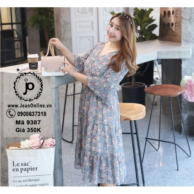 Bigsize Nữ - Đầm Maxi Voan Hoa