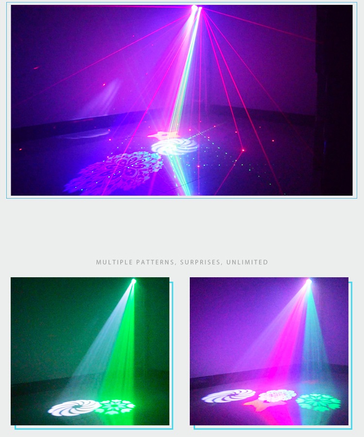 Đèn Led Disco - Đèn Tiệc Giọng Nói Điều Khiển Nhạc Dj - Đèn Chiếu Laser Ánh Sáng 52 Chế Độ Hiệu Ứng RGB - Đèn Cho Gia Đình đám Cưới -Sinh Nhật