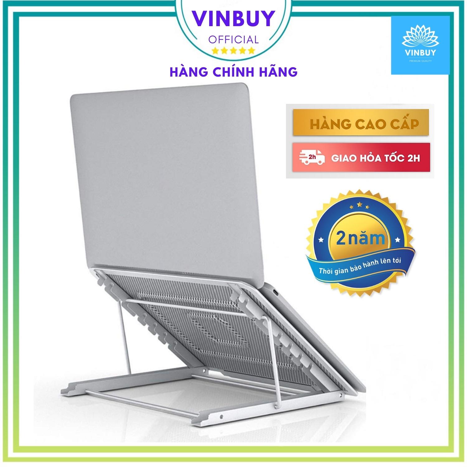 Giá Đỡ Laptop - Đế Tản Nhiệt Cho Máy Tính Bảng MacBook Ipad - Hợp Kim Nhôm Cao Cấp - Có Thể Gấp Gọn - Dễ Dàng Di Chuyển - Hàng Chính Hãng - VinBuy