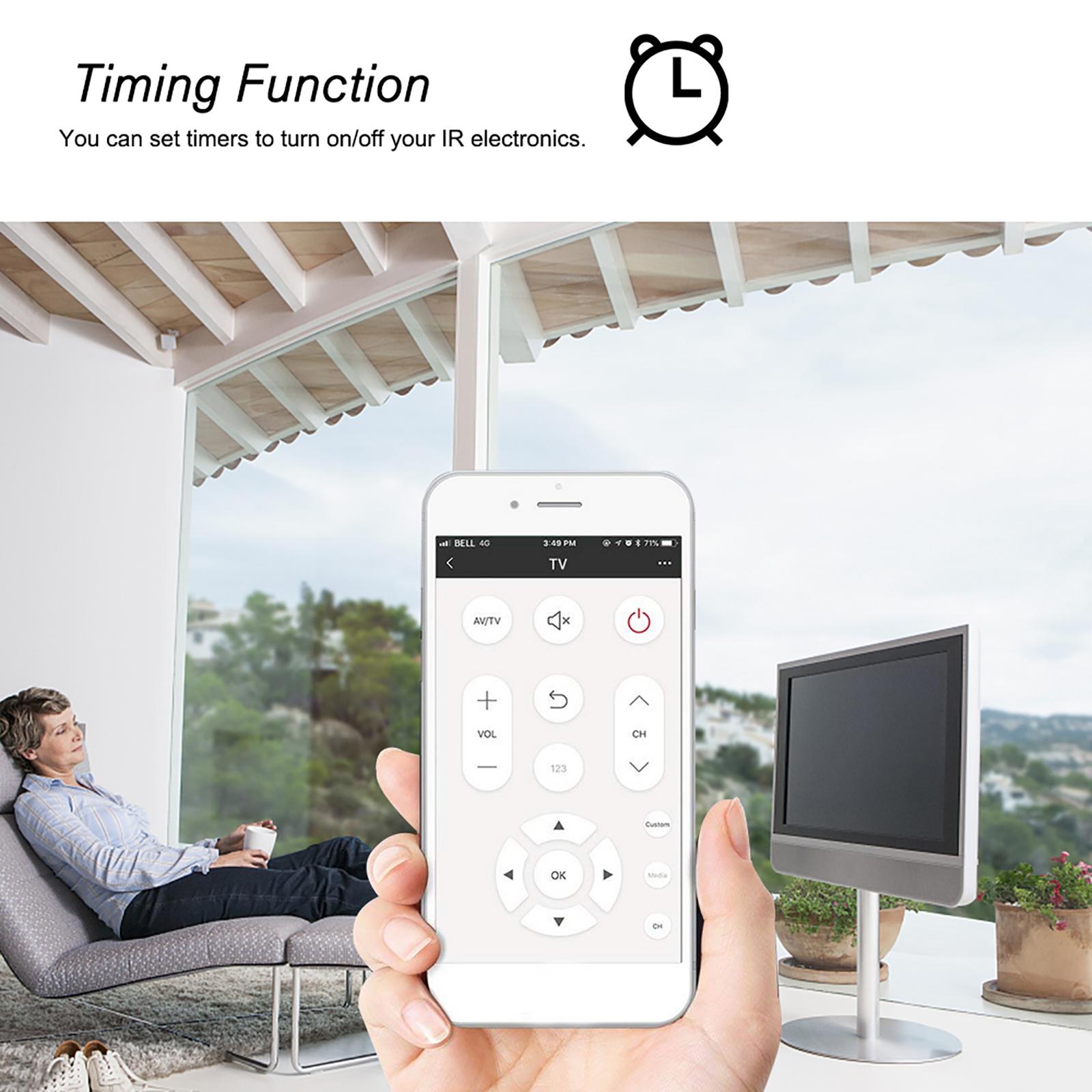 Smart WiFi IR Remote Control WiFi Enabled Infrared Universal Remote Controller For Air Conditioner TV DVD Fan Using Tuya Smart Life APP Compatible with Alexa Google Home IFTTT Voice Control