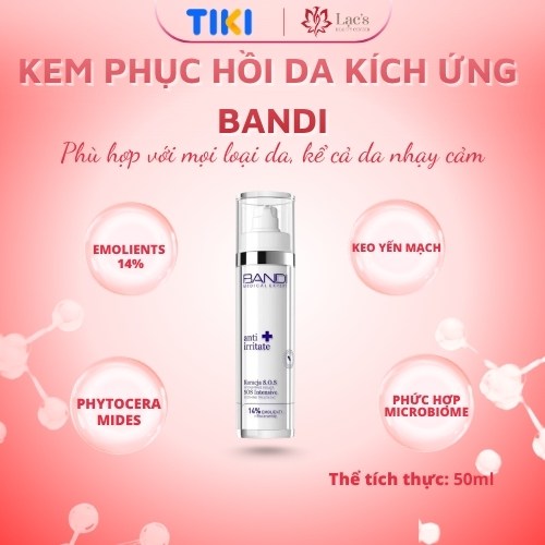 Kem phục hồi da kích ứng - BANDI ANTI IRRITATE SOS Intensive soothing treatment 50ml