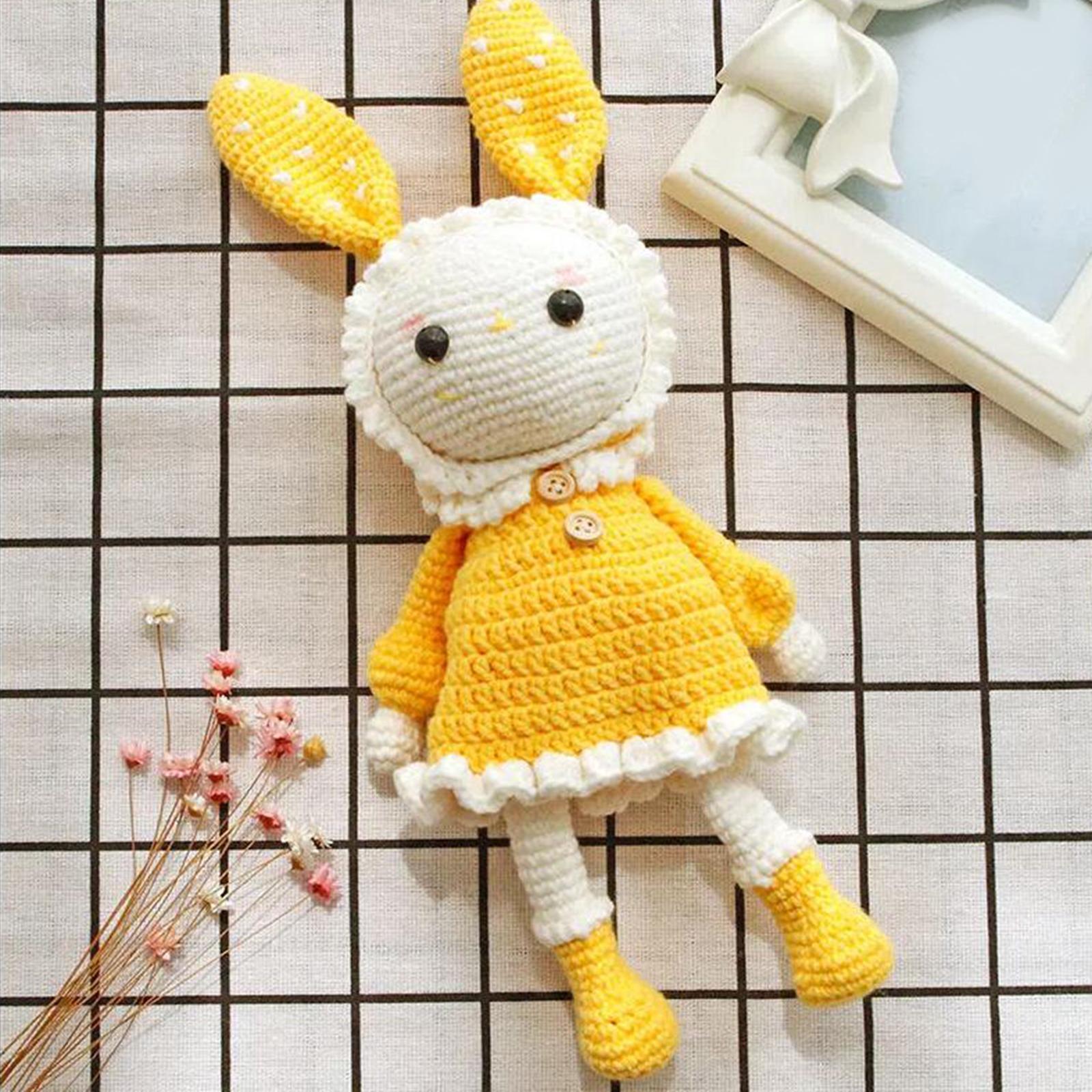 Crochet Kit A Pair of Rabbit Crochet Craft Set Make Your Own Doll for Adults and Kids