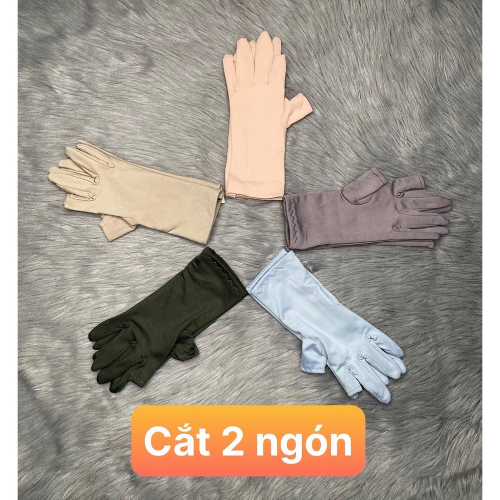 Combo 5 đôi găng thun lạnh 4 chiều, màu trơn giao nhiều 5 màu ngẫu nhiên , ảnh thật , bảo đảm giao đúng
