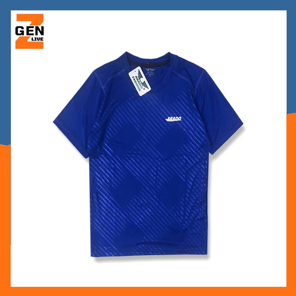 Áo thun thể thao nam phối sọc chéo màu trơn thời trang cao cấp - LZ FASHION - TY001