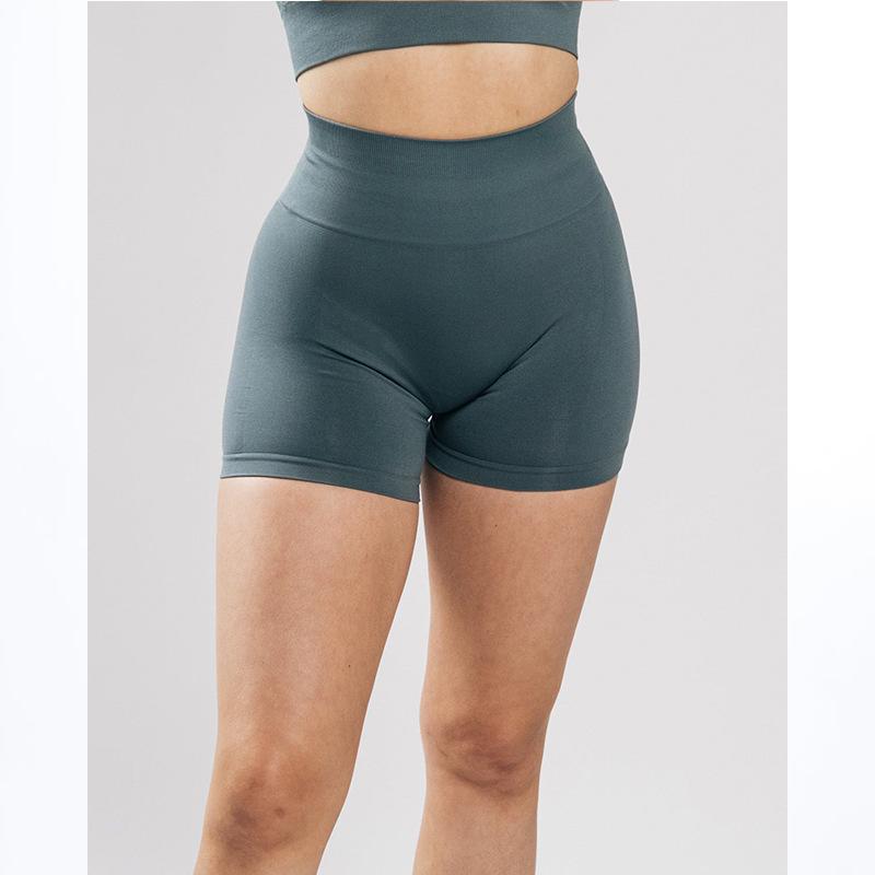 Cao Cấp Đẩy Lên Ngắn Độ Đàn Hồi Thoáng Khí Scrunch Mông Quần Short Thời Trang Chạy Bộ Quần Short Thể Thao Nữ Quần Áo Tập Gym Color: Yellow Size: S