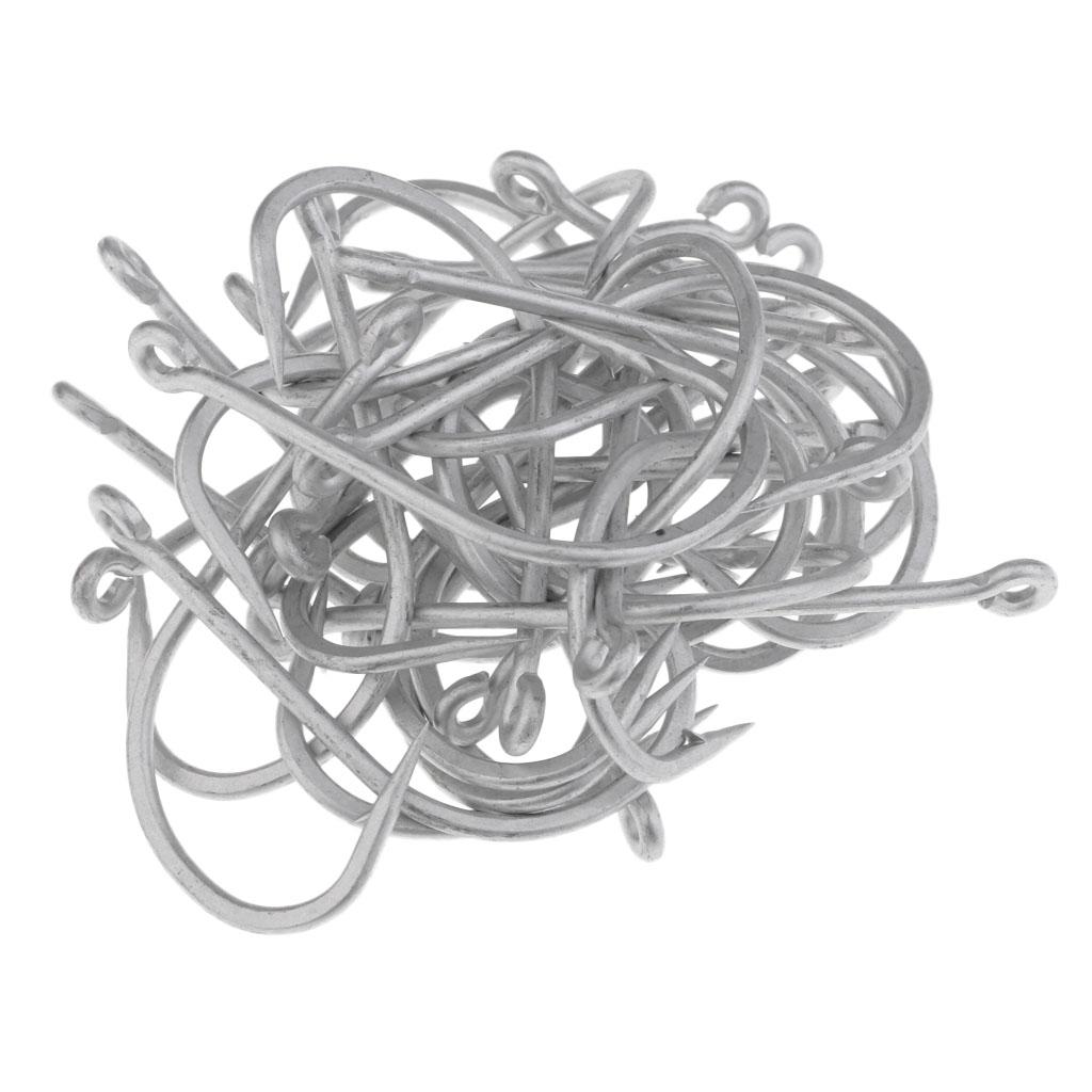 30pc Saltwater Fishing Hooks Crab Hooks Big Game Carbon Steel Sharp Hook