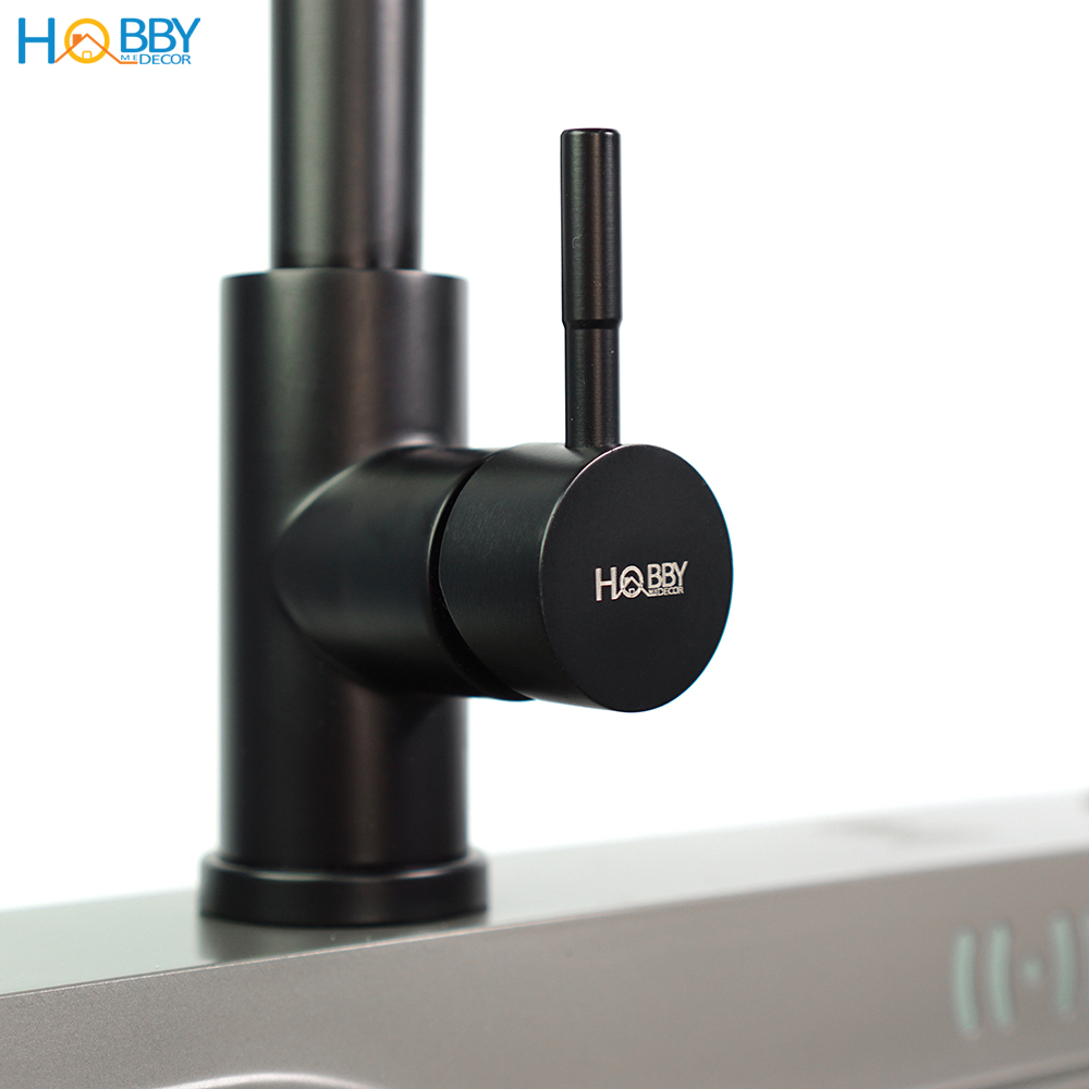 Vòi rửa chén nóng lạnh Inox 304 đầu xả dây rút 3 chế độ Hobby Home Decor VDR6 có dây cấp