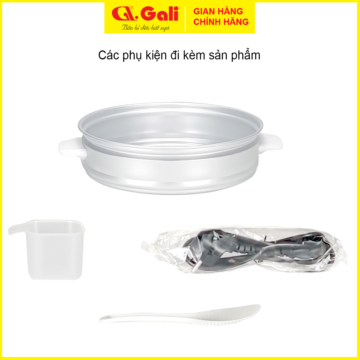 Nồi cơm điện nắp rời Gali 1.8 lít, đa chức năng nấu hấp, luộc, hàng nhập khẩu bảo hành 12 tháng chính hãng.