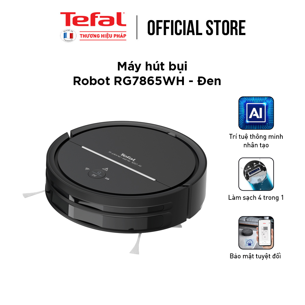 Robot hút bụi lau nhà Tefal RG7865WH - Đen - Hàng chính hãng   