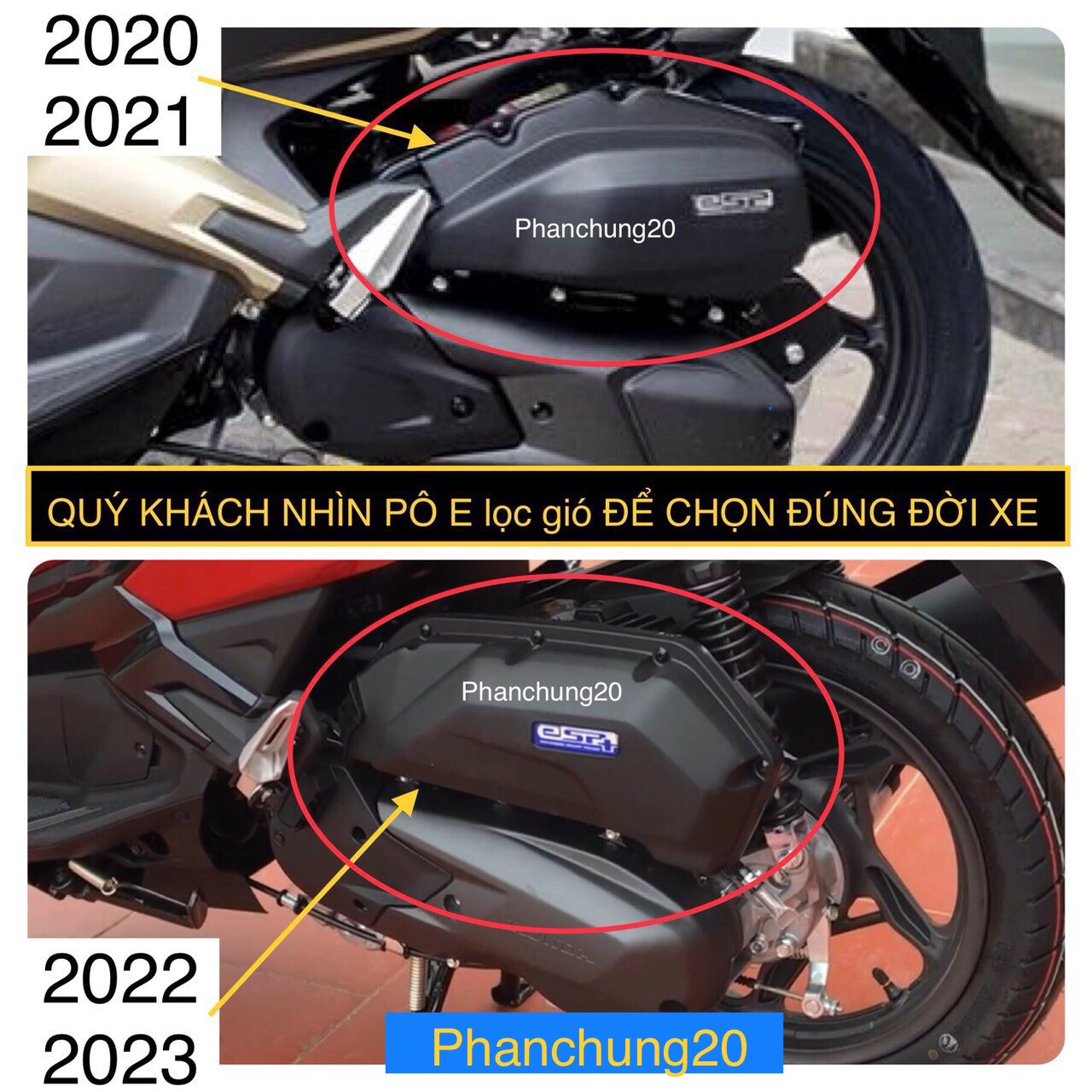 ỐP CHE PÔ  , CHỤP BÁCH PÔ DÙNG CHO ĐỜI XE AB 2022 2023 - 125 160cc CACBON