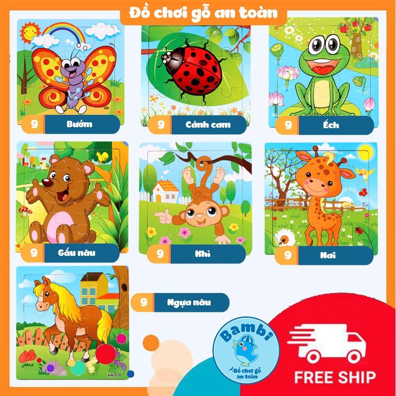 Đồ chơi tranh ghép hình gỗ puzzle - Bộ ghép hình - Tranh xếp hình