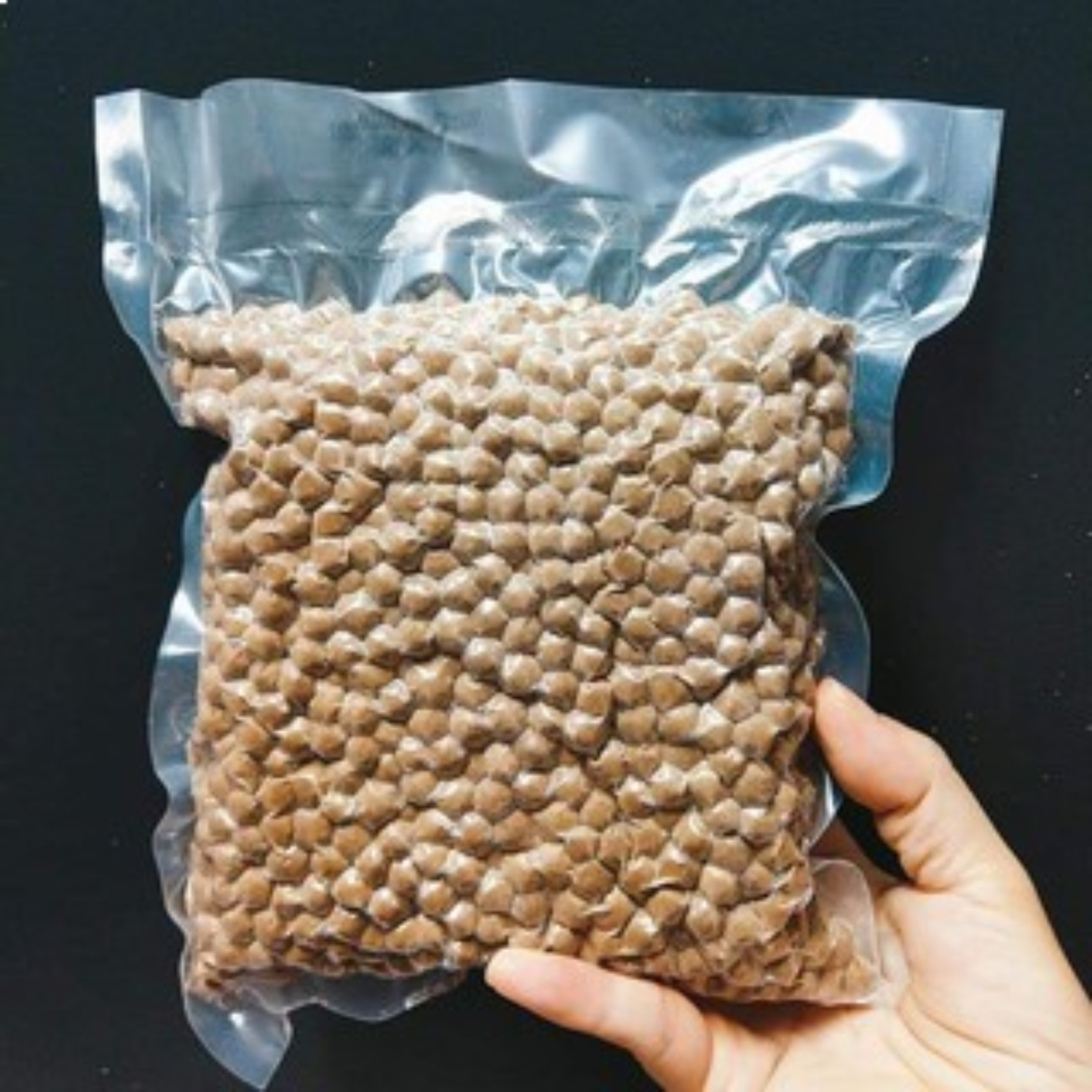 Trân Châu Đen/Caramel Cao Cấp Minh Hạnh Gói 1 Kg - Dẻo Dai, Thơm Ngon, Không Bị Dính (Tapioca Pearl)