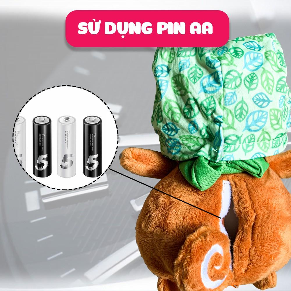 Sóc bông phát nhạc trắng ru ngủ WINFUN - 0824 kết hợp chiếu đèn trăng sao cho bé sơ sinh - TẶNG SET ĐỒ CHƠI TẮM 2 MÓN