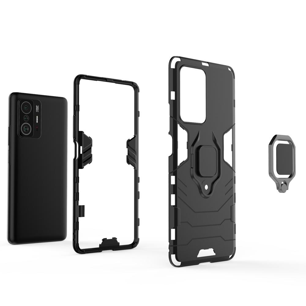 Ốp lưng dành cho Xiaomi 11T Pro 5G chống sốc iron man kèm nhẫn iring Bảo vệ camera và chống xem video tiện lợi