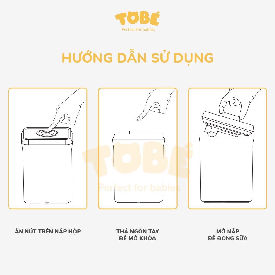 Hộp Đựng Sữa Bột Hela Dung Tích 2.3L- Hộp nhựa cao cấp nhập khẩu Hàn Quốc an toàn cho bé