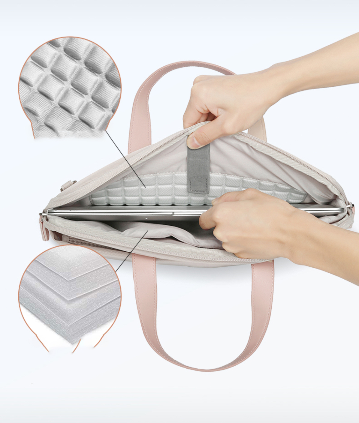 Túi xách chống sốc laptop máy tính surface, túi công sở nam nữ đeo chéo cặp đựng laptop