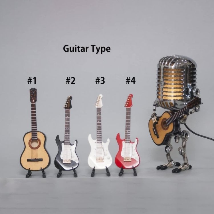 Đèn Để Bàn Robot Micro Hợp Kim &amp; Guitar