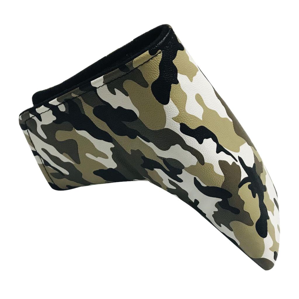 Golf Club Blade Putter Head Cover Magnetic Closure PU Leather Water-Proof Protector Headcover Club Protector Sleeve