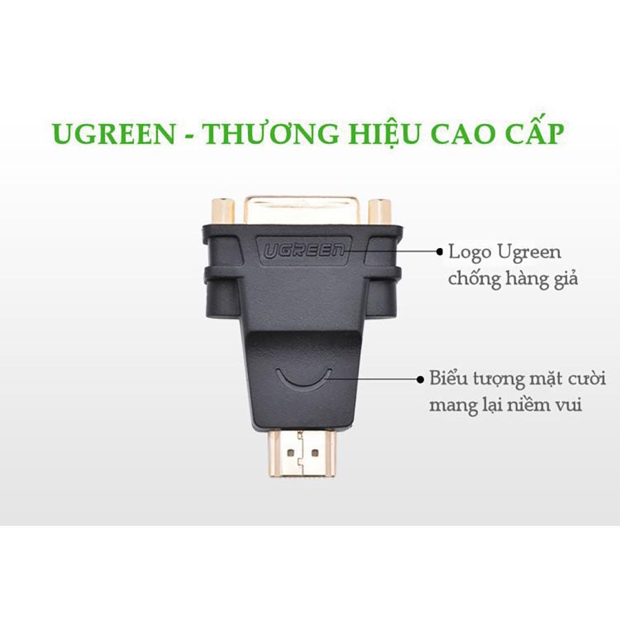 Đầu chuyển đổi HDMI sang DVI-I âm Ugreen 20123 chính hãng -Hàng Chính Hãng