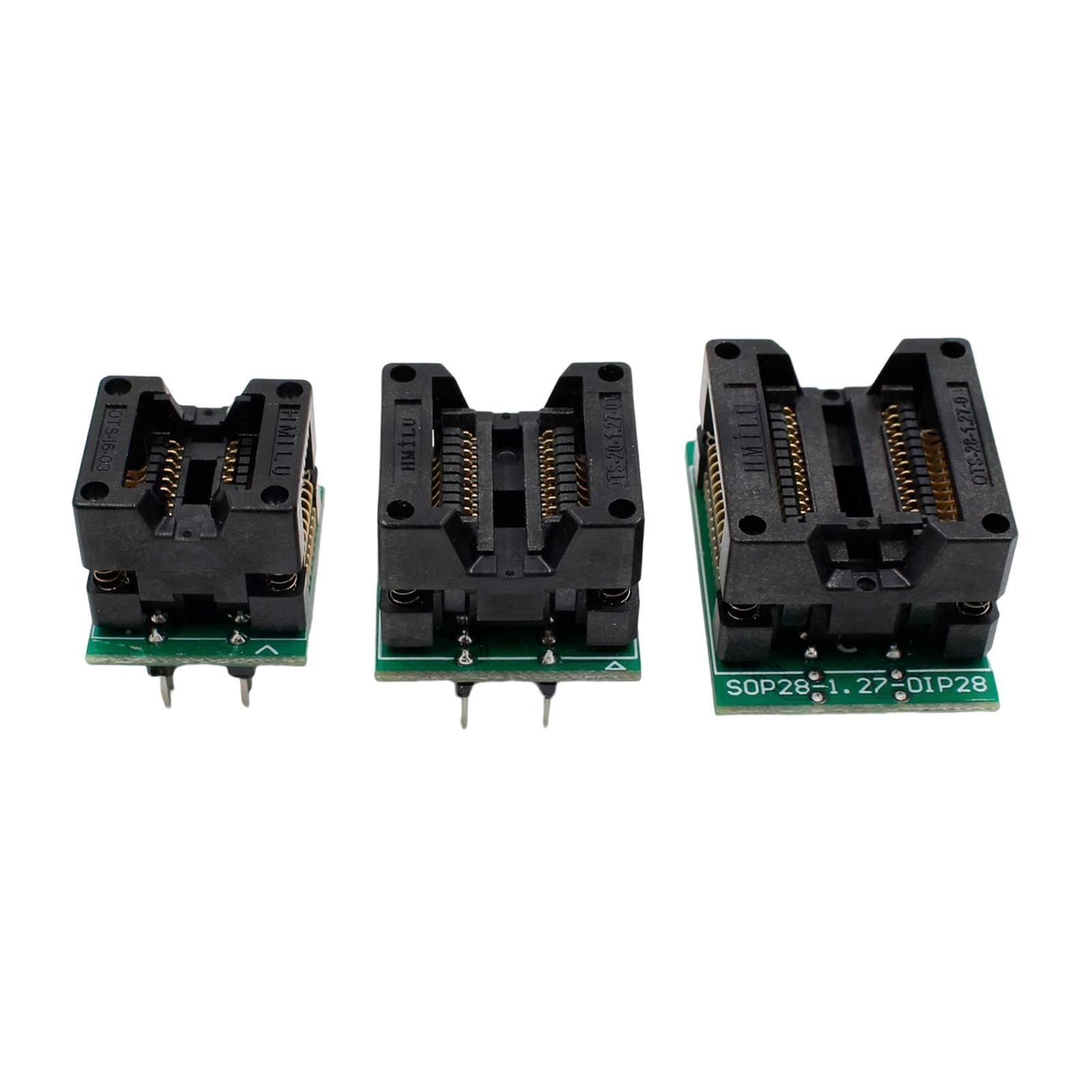 SOP16 & SOP20 & SOP24 SOP Test Sockets Ictest Accessories Converter Simple Installation Spare Parts Professional Durable Programmer 3 Pieces