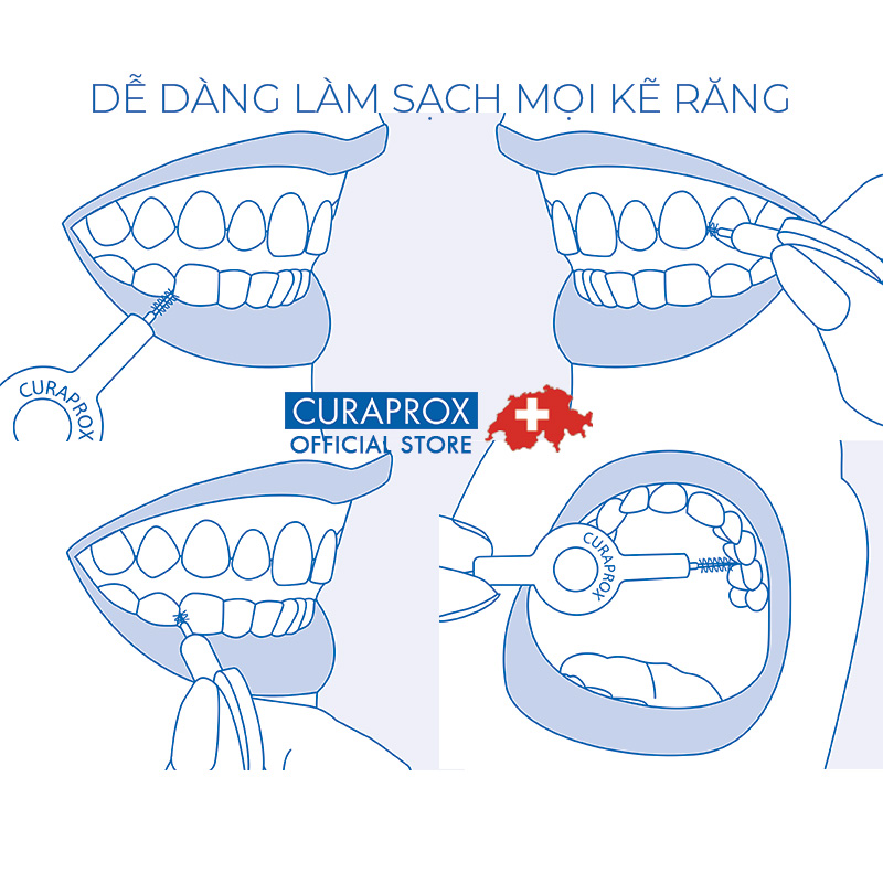 Bộ chăm sóc răng niềng Curaprox Ortho Kit (Màu ngẫu nhiên