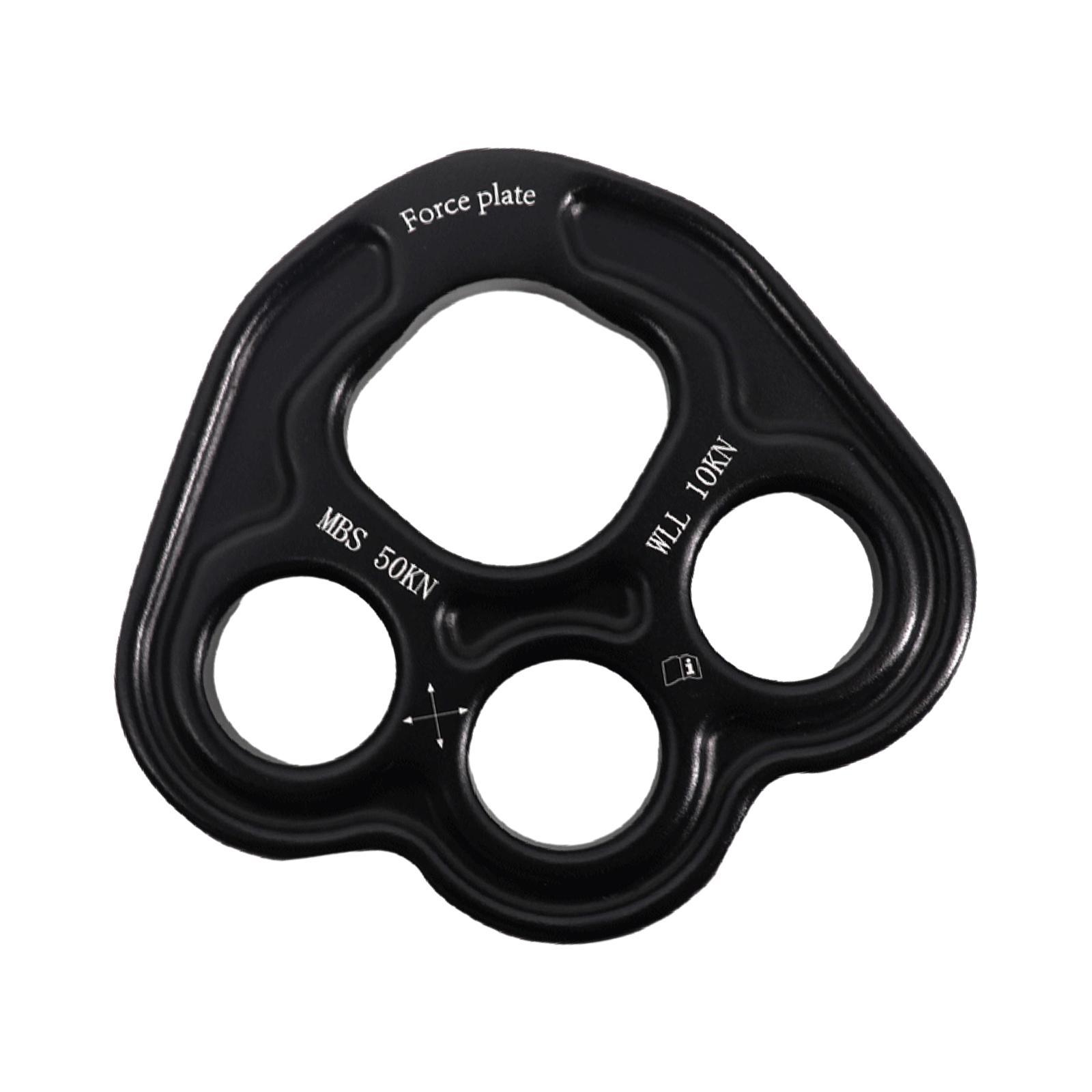 4 Holes Paw Rigging Plate Multi Anchor Point Connector Gear Rope Bearing Anchors Portable Metal Heavy Duty Climbing Equipment
