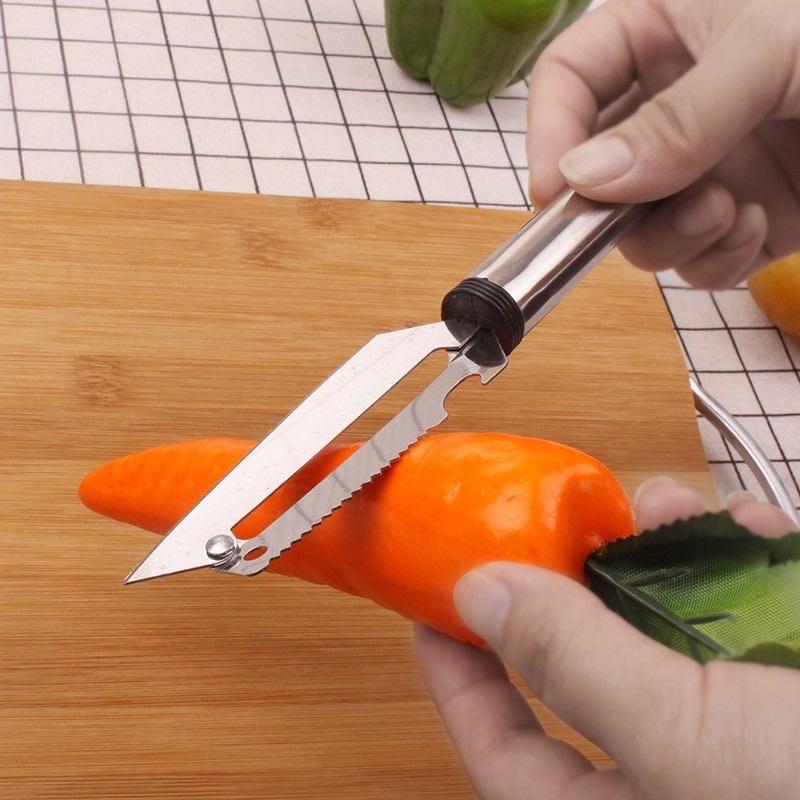 Dao nạo 2 lưỡi, bào củ quả inox