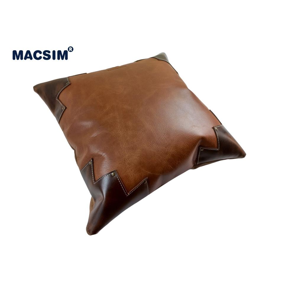 Gối tựa lưng, tựa đầu đa năng, gối sofa cao cấp Macsim kích thước 40cm x 40cm màu vàng