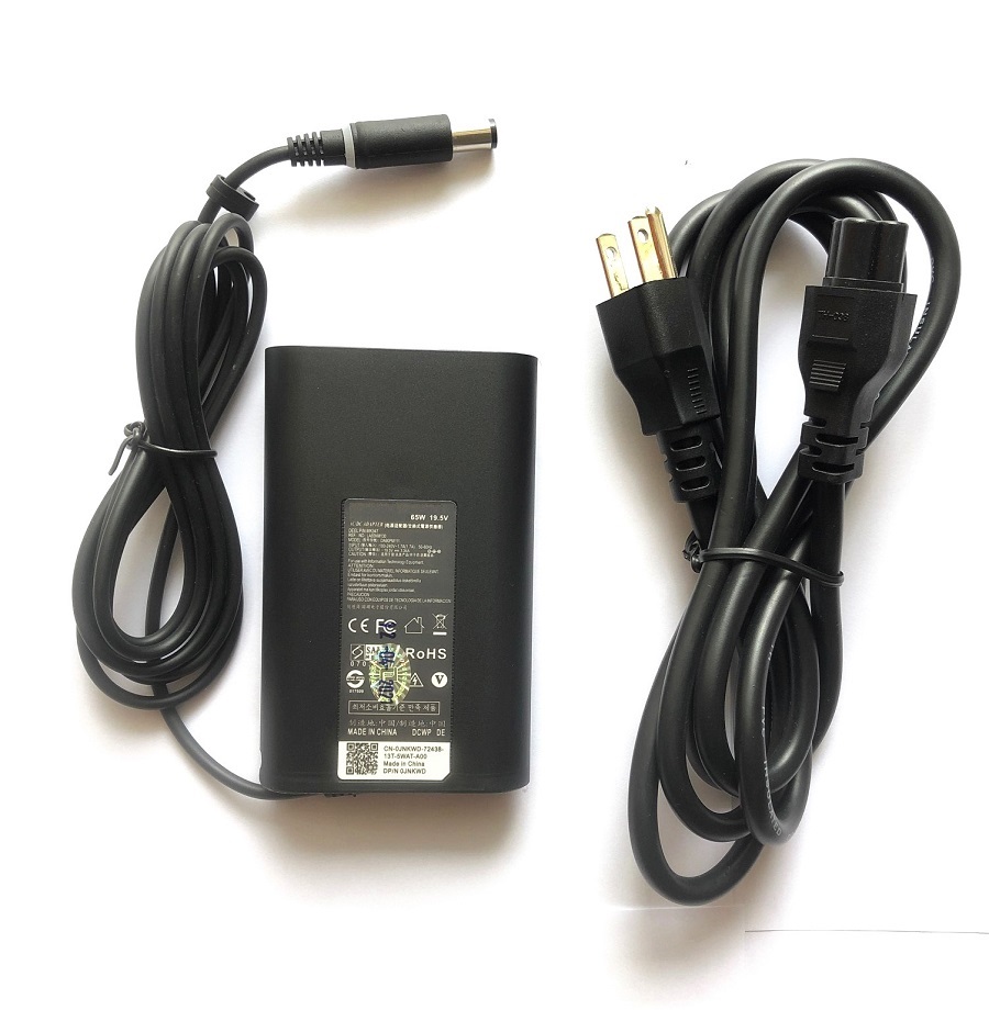 Adapter Sạc Laptop 65W Dành Cho Dell 19.5V-3.34A Hình Oval, Đầu Kim Lớn