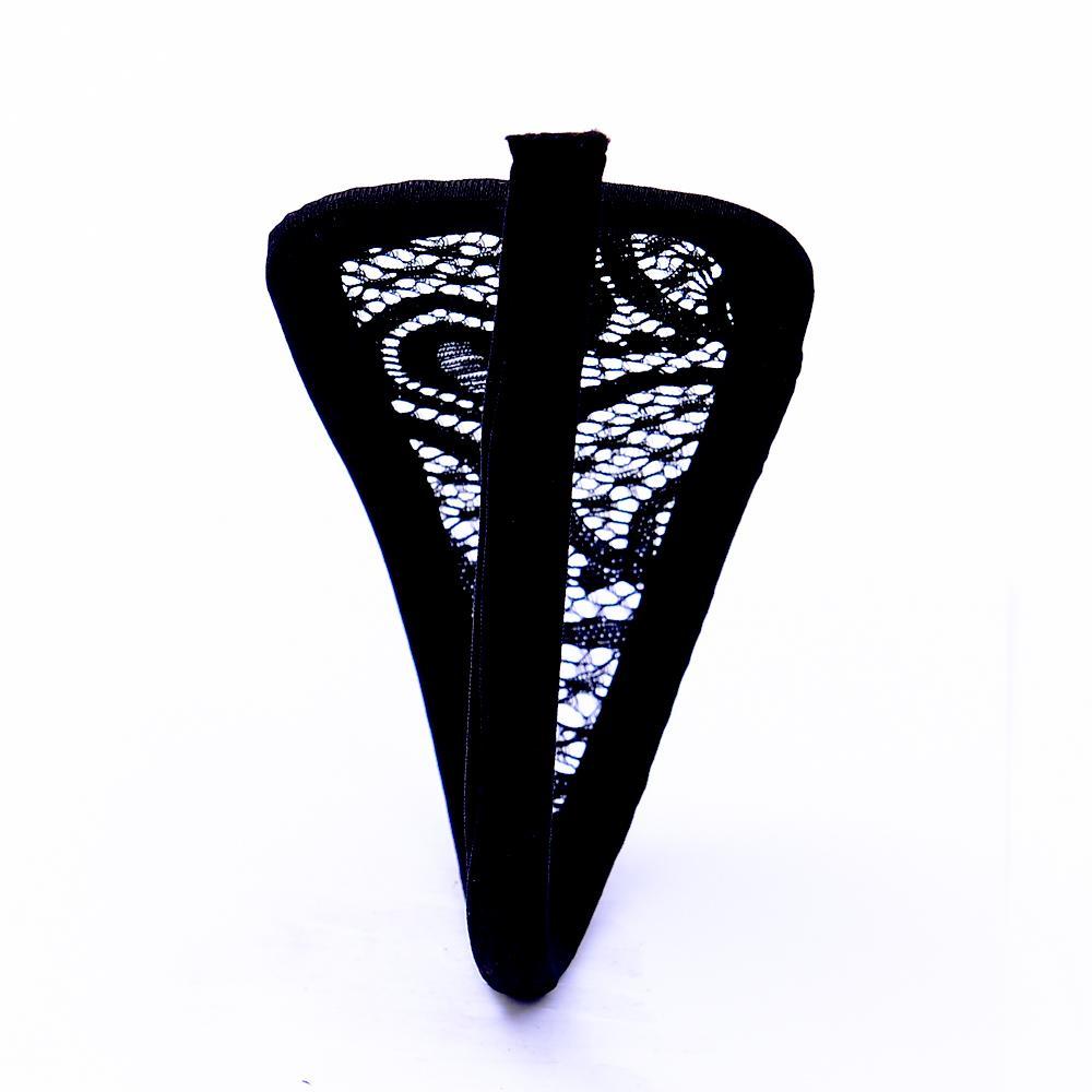 2/set Women Sexy Black & White Lace C String Thong Invisible Underwear