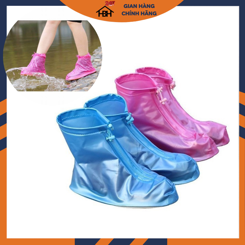 Giầy ủng đi trời mưa giá rẻ, bọc giầy đi mưa chống thấm hiệu quả HBH