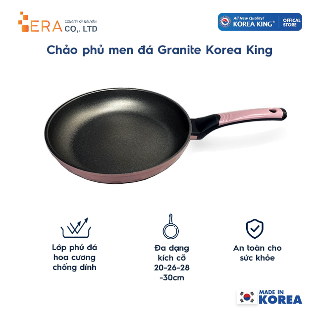 Chảo Phủ Men Đá Granite Cạn Korea King Kfp-30Ifg (Dùng Được Bếp Từ) - 30cm