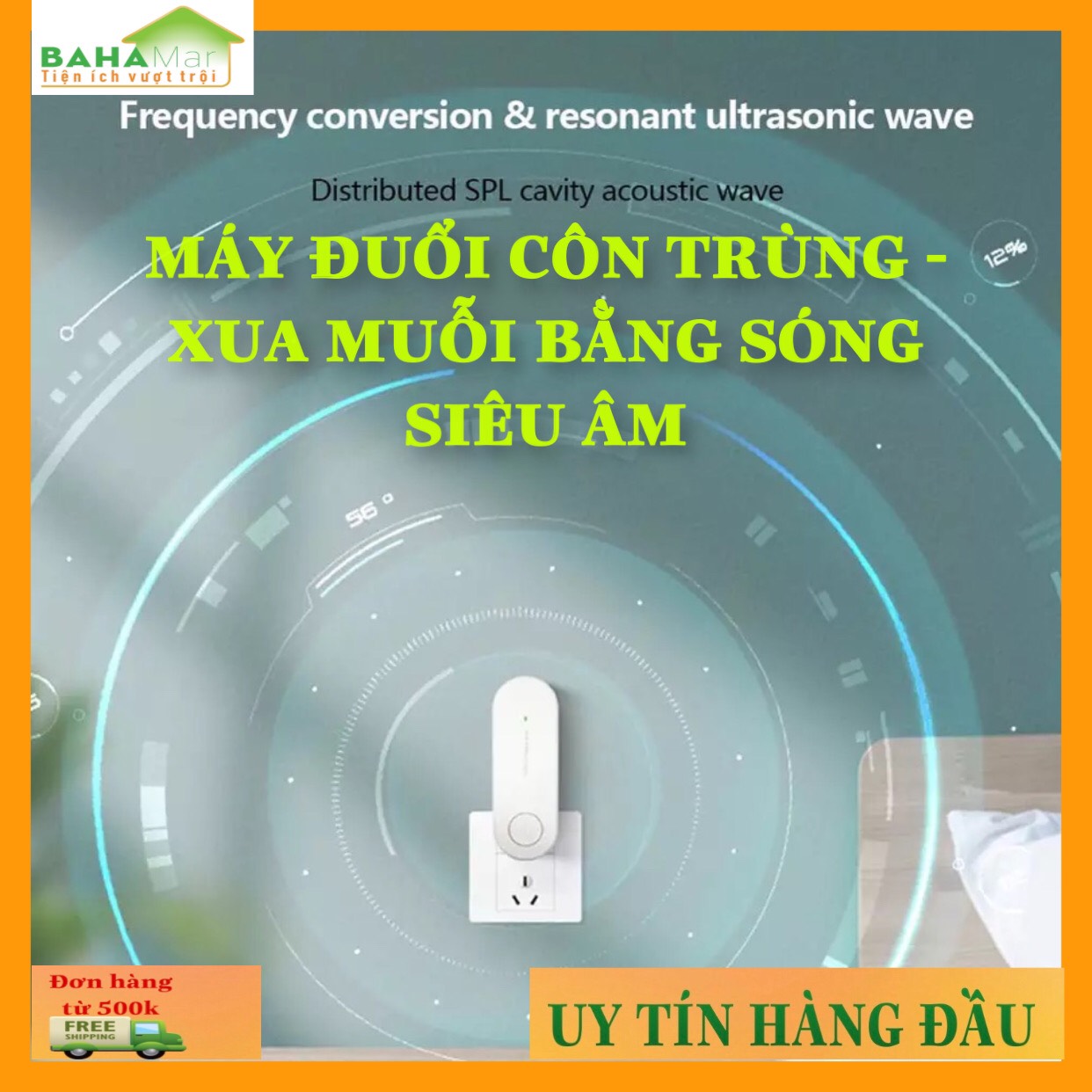 MÁY ĐUỔI TRÙNG - XUA MUỖI BẰNG SÓNG SIÊU ÂM BAHAMAR đuổi trùng bằng sóng âm gây khó chịu cho muỗi trùng phải rời đi