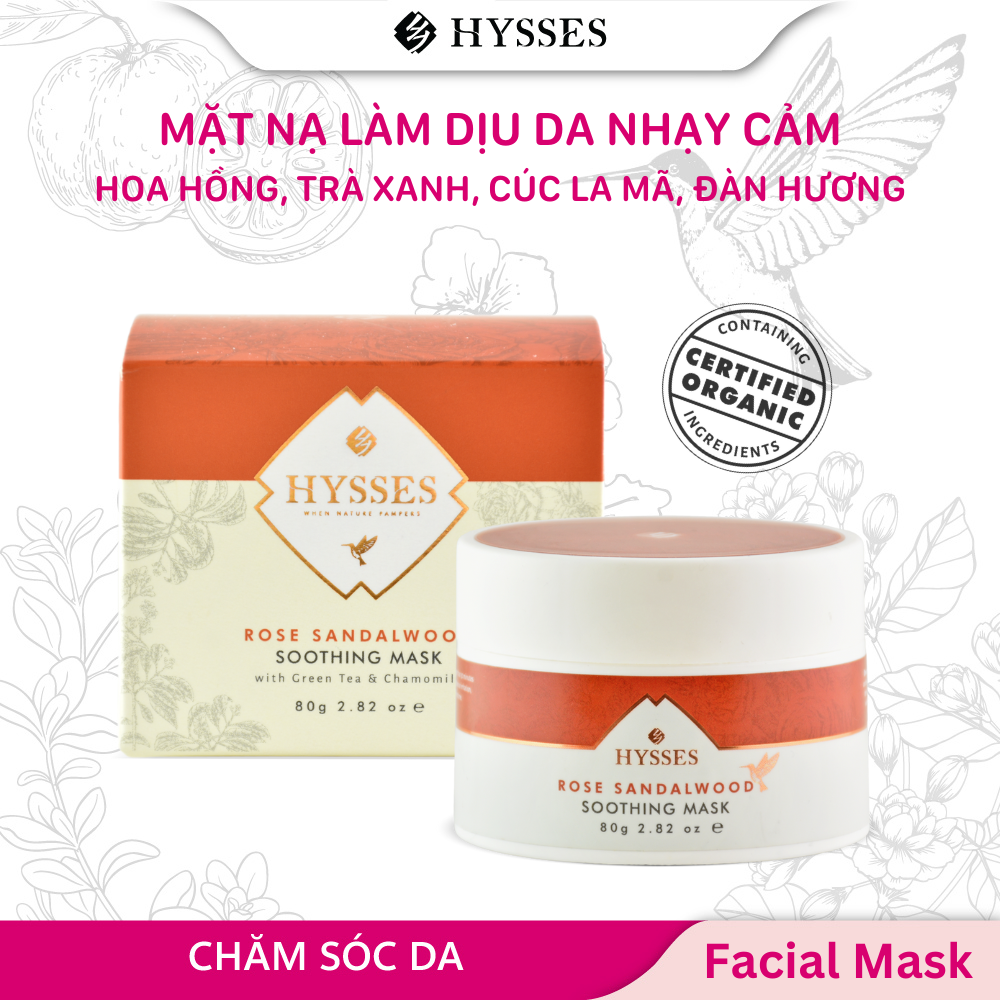 Mặt Nạ Gel Hysses Soothing Chiết Xuất Gỗ Đàn Hương Hoa Hồng Hỗ Trợ Tình Trạng Mẫn Đỏ & Kích Ứng, Giúp Dưỡng Ẩm, Làm Mát Dịu Da Nhạy Cảm