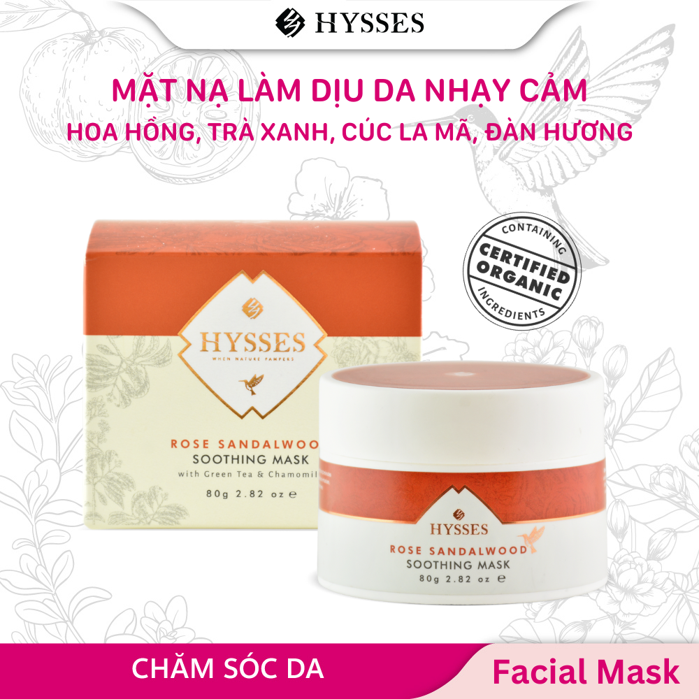 Mặt Nạ Gel Hysses Soothing Chiết Xuất Gỗ Đàn Hương Hoa Hồng Hỗ Trợ Tình Trạng Mẫn Đỏ & Kích Ứng, Giúp Dưỡng Ẩm, Làm Mát Dịu Da Nhạy Cảm (80ml)