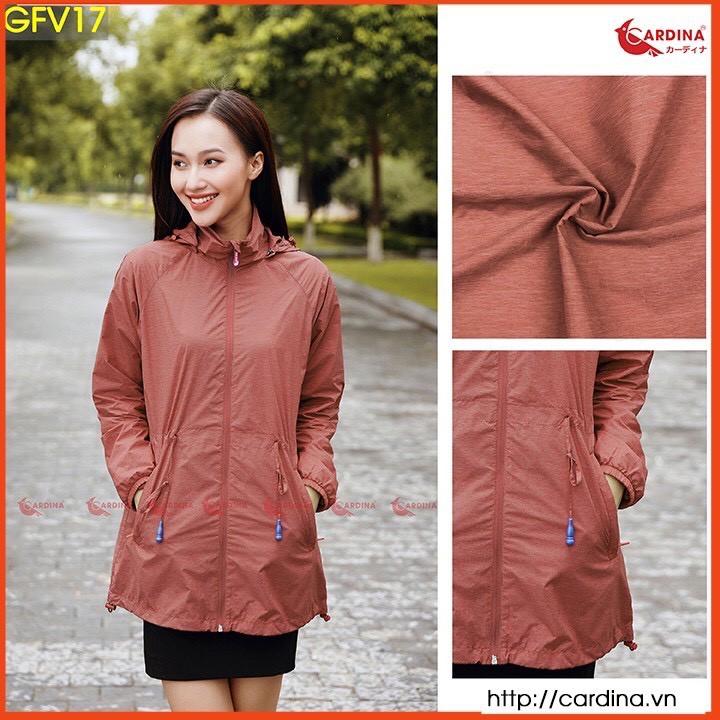 Áo Khoác Gió Nữ Vân Xước 2 Lớp Cao Cấp Dáng Dài Cho Nữ - Cản Gió, Chống Nước, Chống Nắng Nhẹ