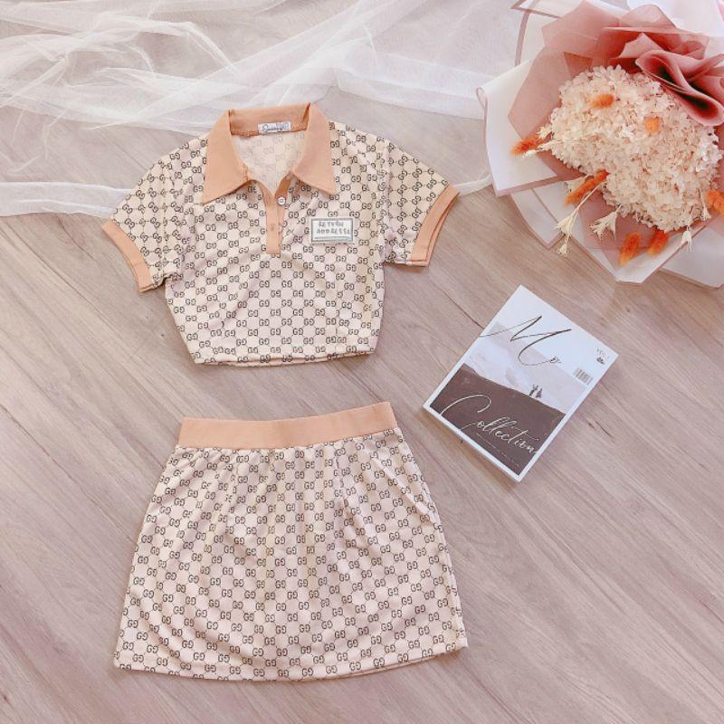 SET SIÊU XỊN VÁY CHỮ A XINH HOẠ TIẾT