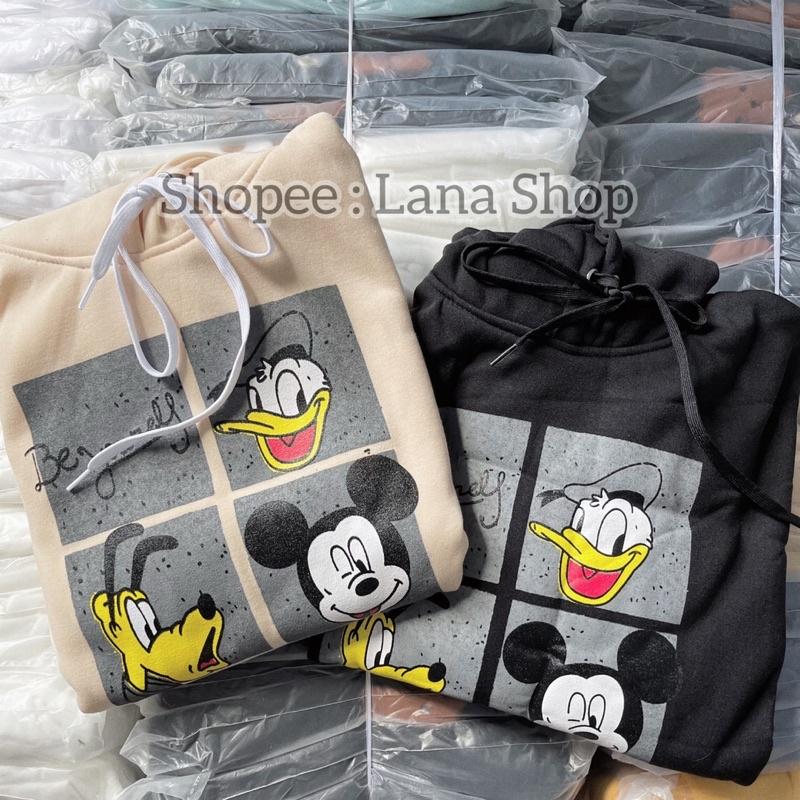 Áo Hoodie In Hoạt Hình Mickey Nỉ Ngoại Phồng Chất In Đẹp Như Ảnh️Áo Khoác Nỉ Bông Unisex In Hoạt Hình Nam Nữ