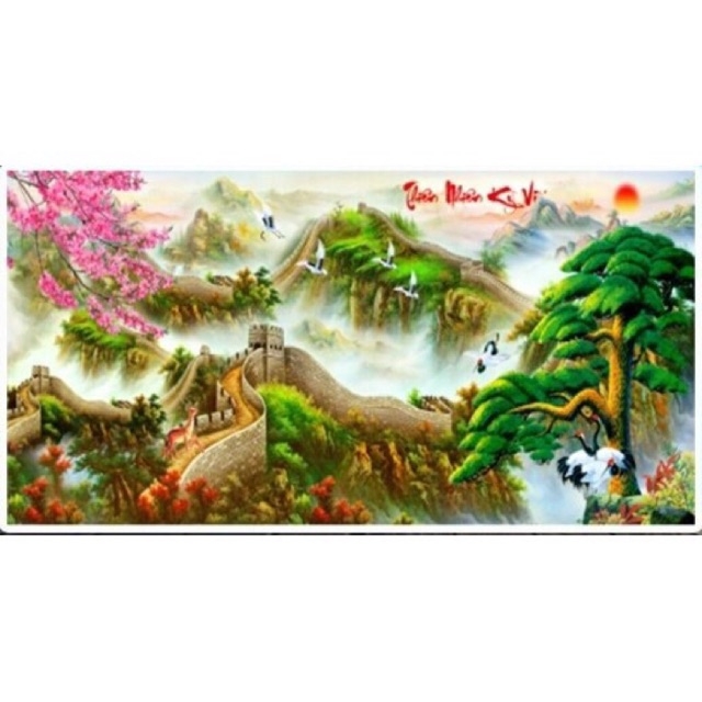Tranh thêu chữ thập Thiên nhiên kỳ vĩ - chưa thêu LV3193