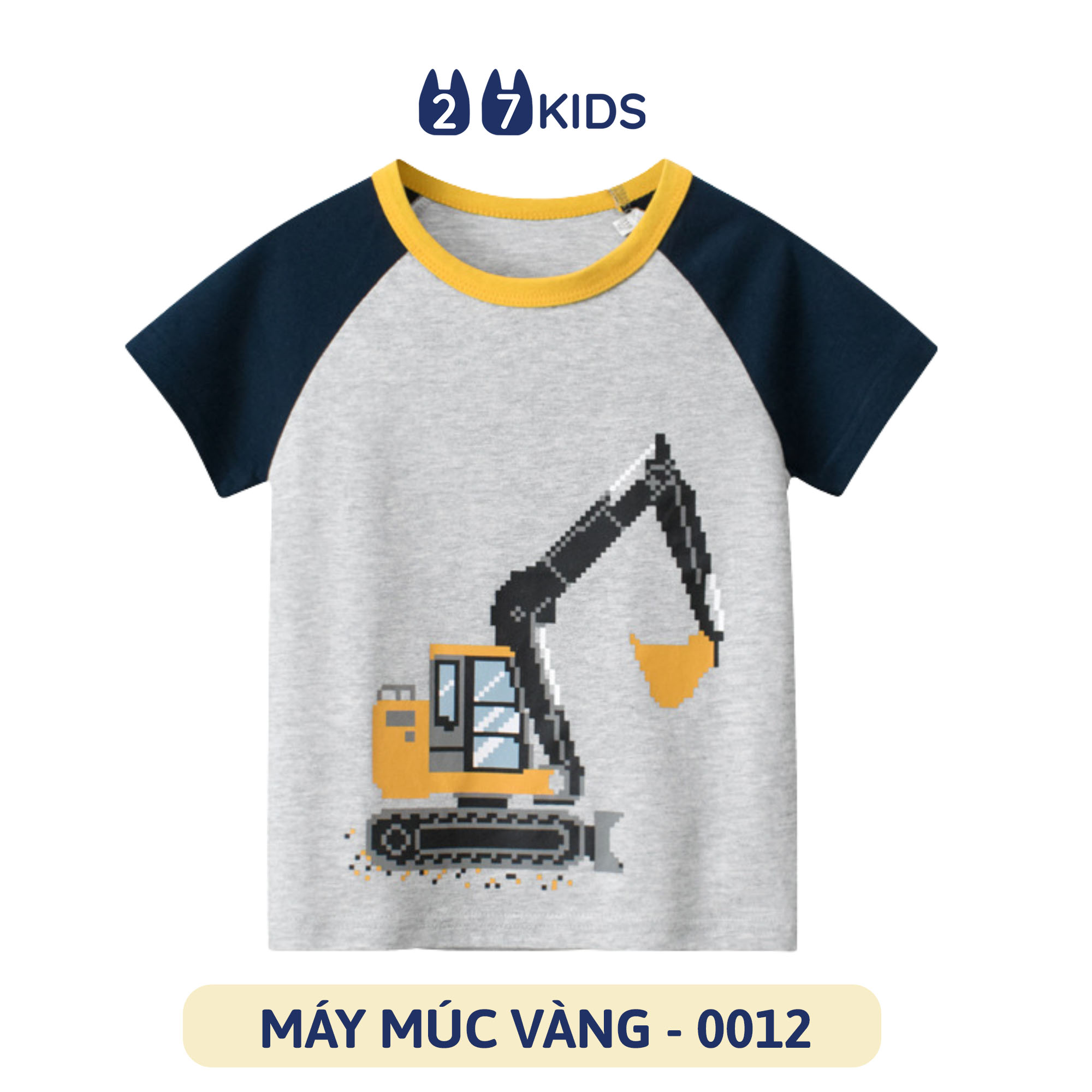 Áo thun bé trai ngắn tay 27Kids áo cộc nam 100% Cotton cho trẻ từ 2-10 tuổi BSTS1