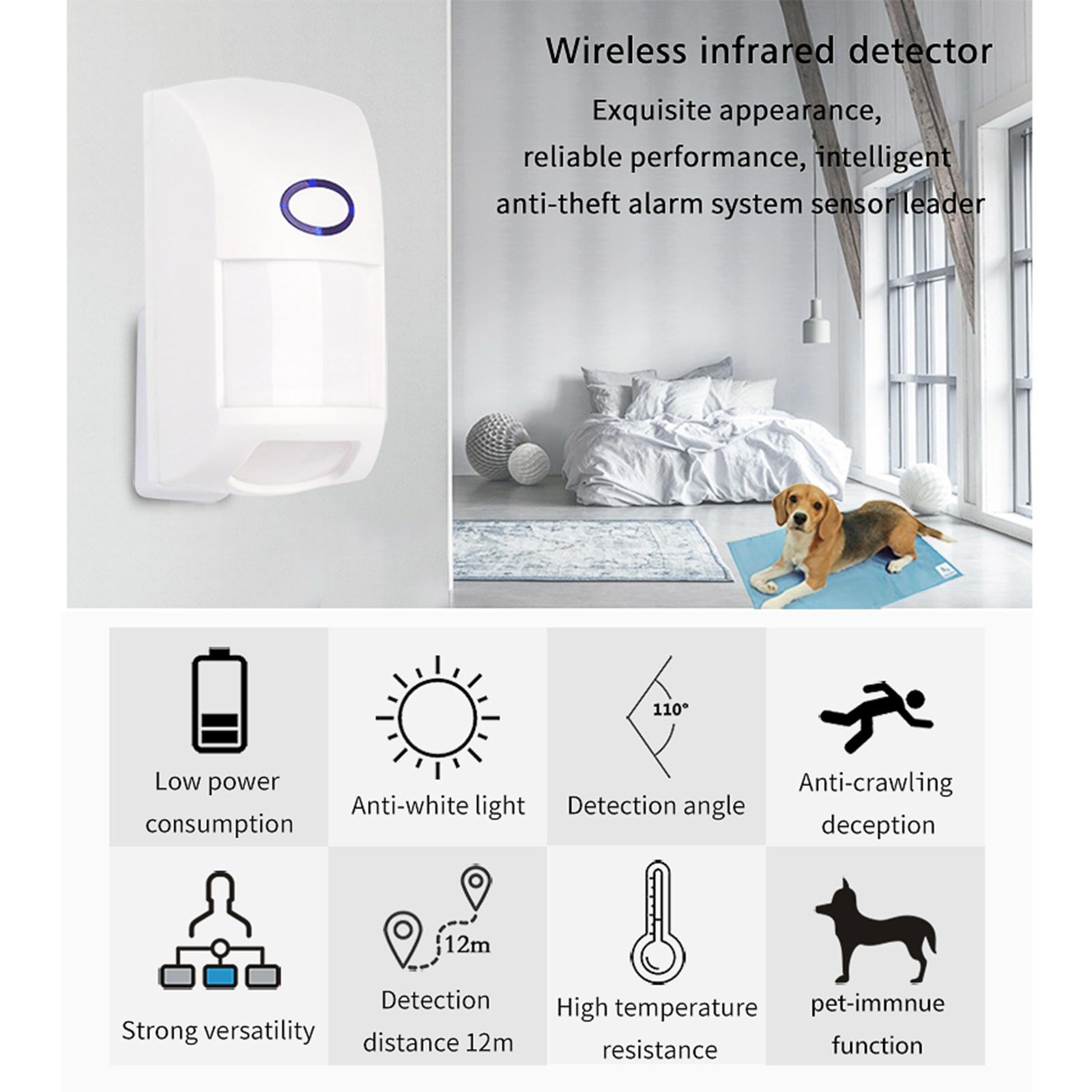 RF 433MHz Wireless PIR Motion Sensor Alarm Home Infrared Detector All-round