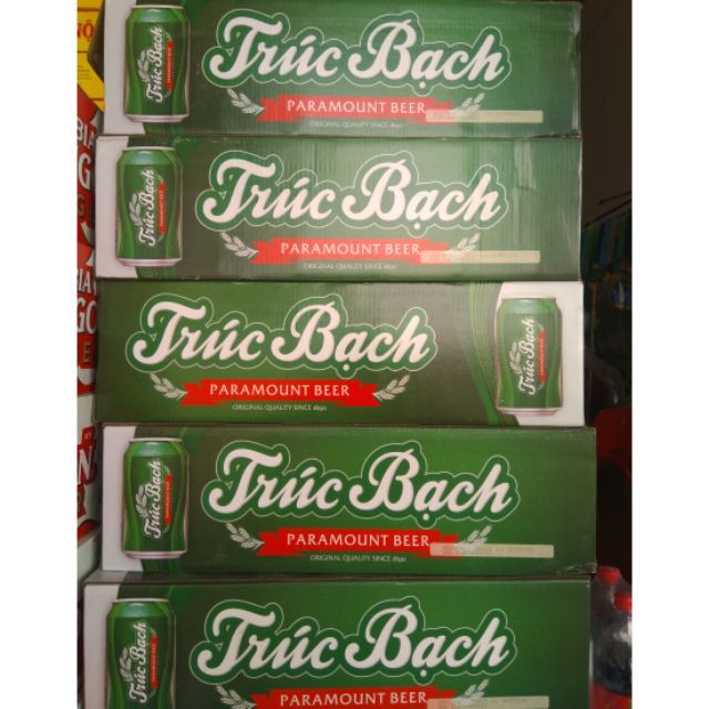 Thùng 24 lon bia Trúc Bạch 330ml