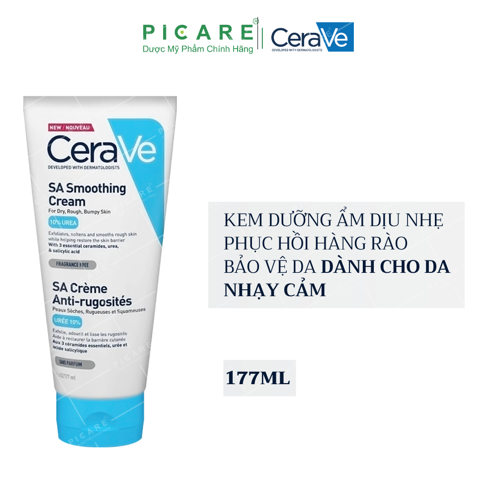 Kem Dưỡng Ẩm CeraVe SA Smoothing Cream Ure 10% 177ml